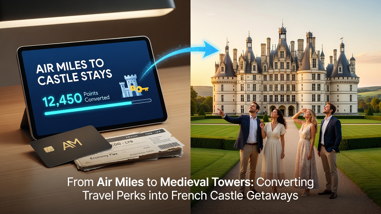 Medieval French castle towers available through loyalty point redemptions